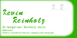 kevin reinholz business card